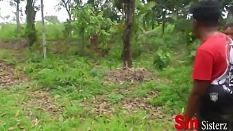 Two Brothers Engage In Sexual Activity With Two African Sisters While They Are Working On A Farm, Both Outdoors And In Public.