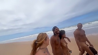 I Enjoyed A Steamy Encounter With My Attractive Friends At The Nude Beach And Captured It On Film