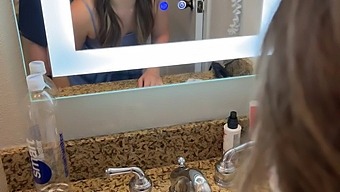 Naughty Bridesmaid Steals Away For A Steamy Solo Performance